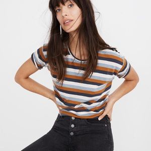 Madewell Whisper Cotton Crewneck Tee Marion Stripe